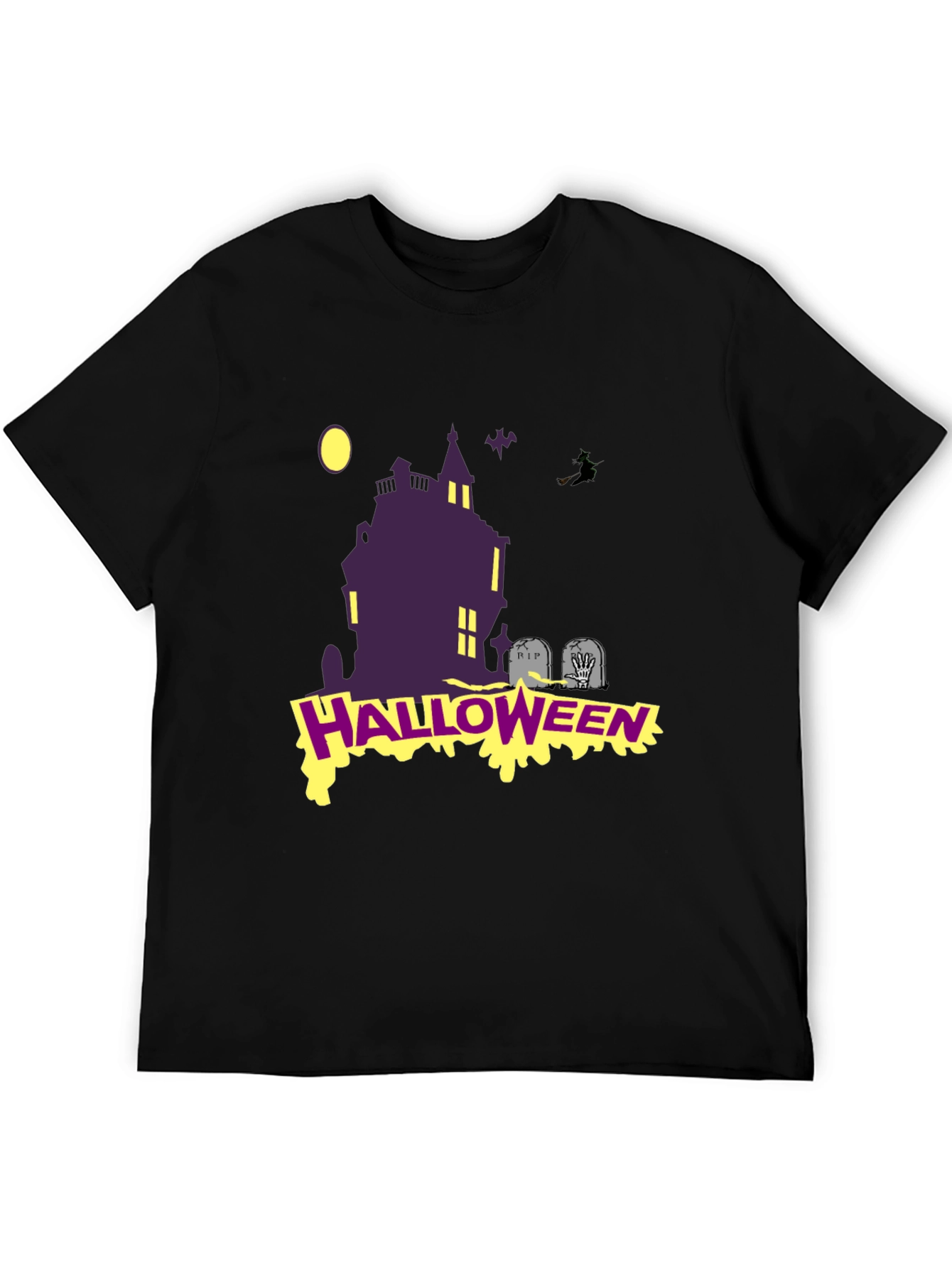 Halloween Graphic T-Shirt: Spooky Haunted House Tee