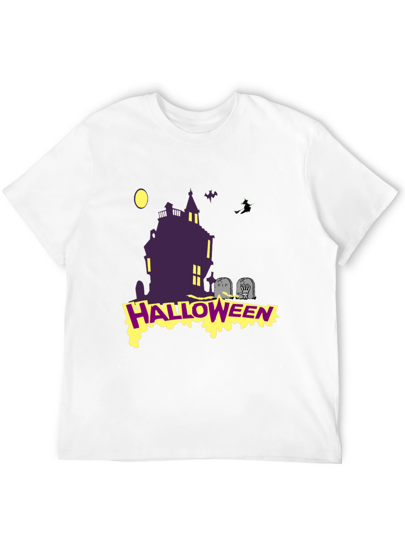 Halloween Graphic T-Shirt: Spooky Haunted House Tee