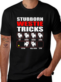 Stubborn Westie Tricks Black T-Shirt