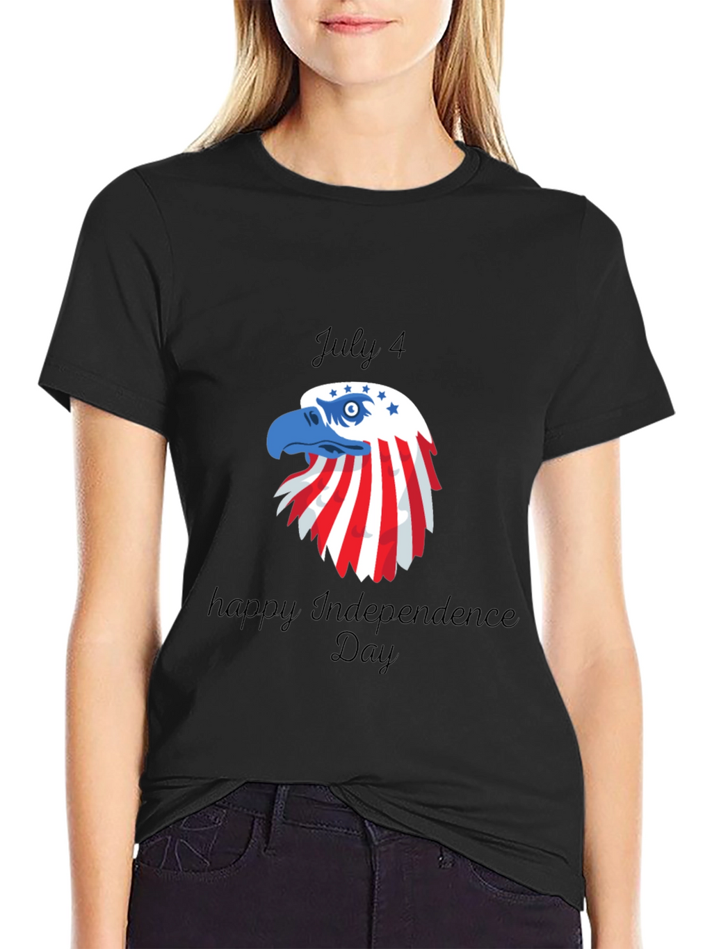 Patriotic Eagle July 4th Independence Day Tee