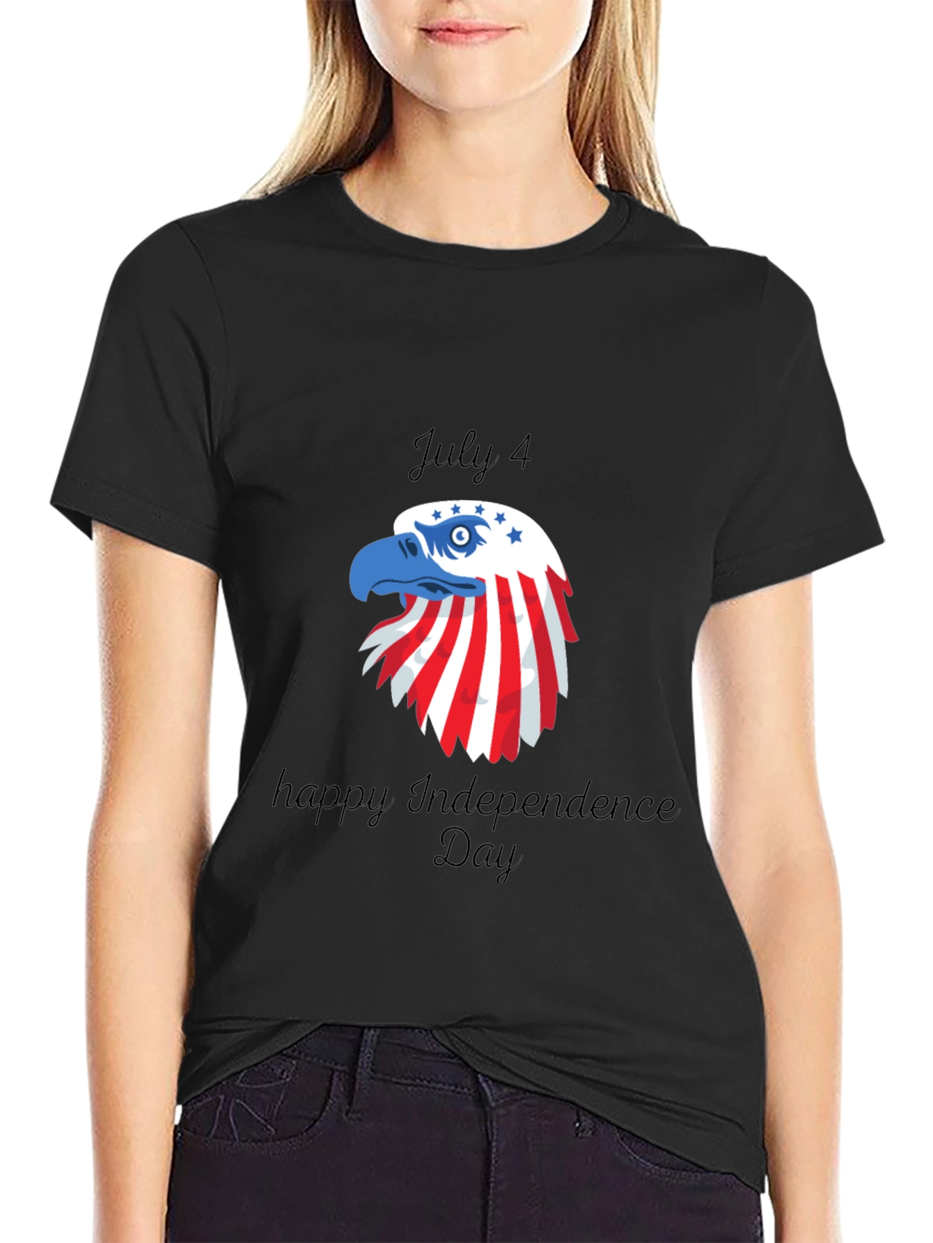 Patriotic Eagle July 4th Independence Day Tee