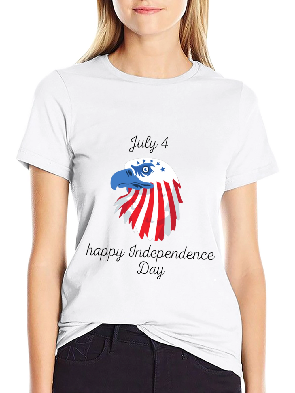Patriotic Eagle July 4th Independence Day Tee