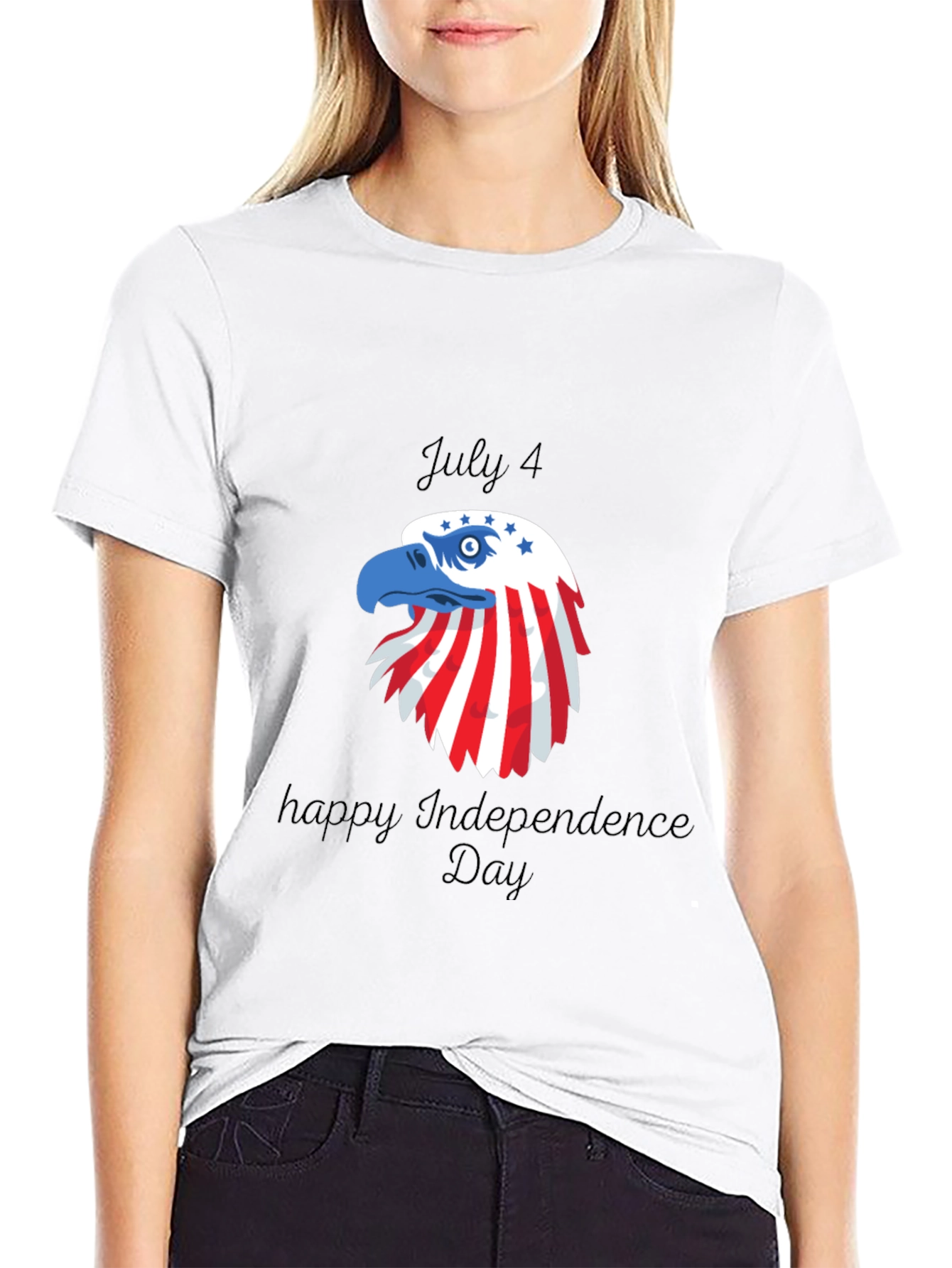 Patriotic Eagle July 4th Independence Day Tee