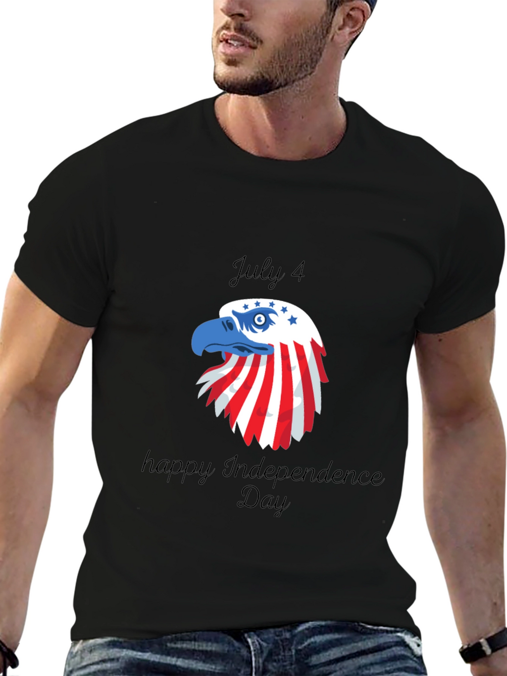 Patriotic Eagle July 4th Independence Day Tee