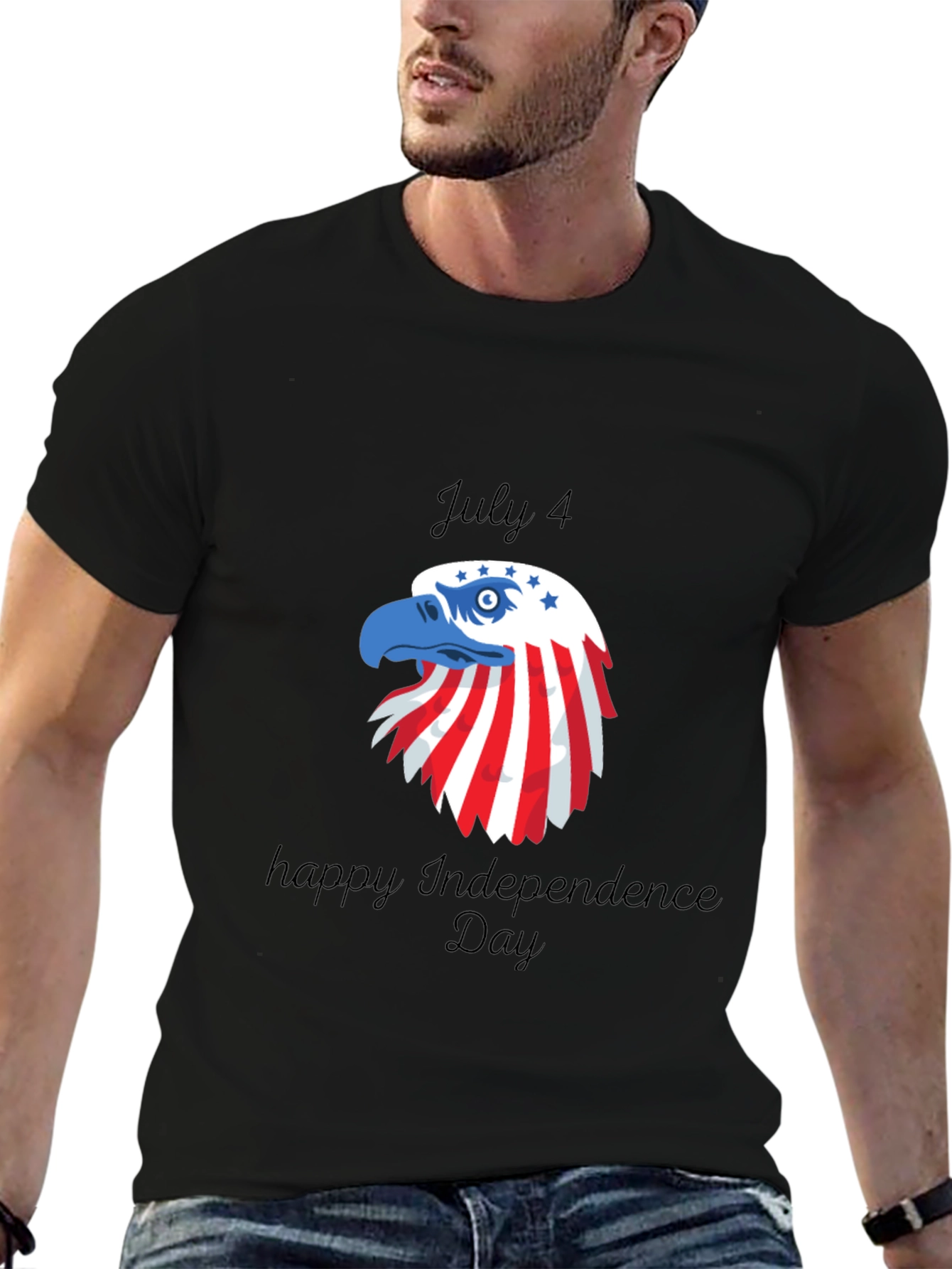 Patriotic Eagle July 4th Independence Day Tee