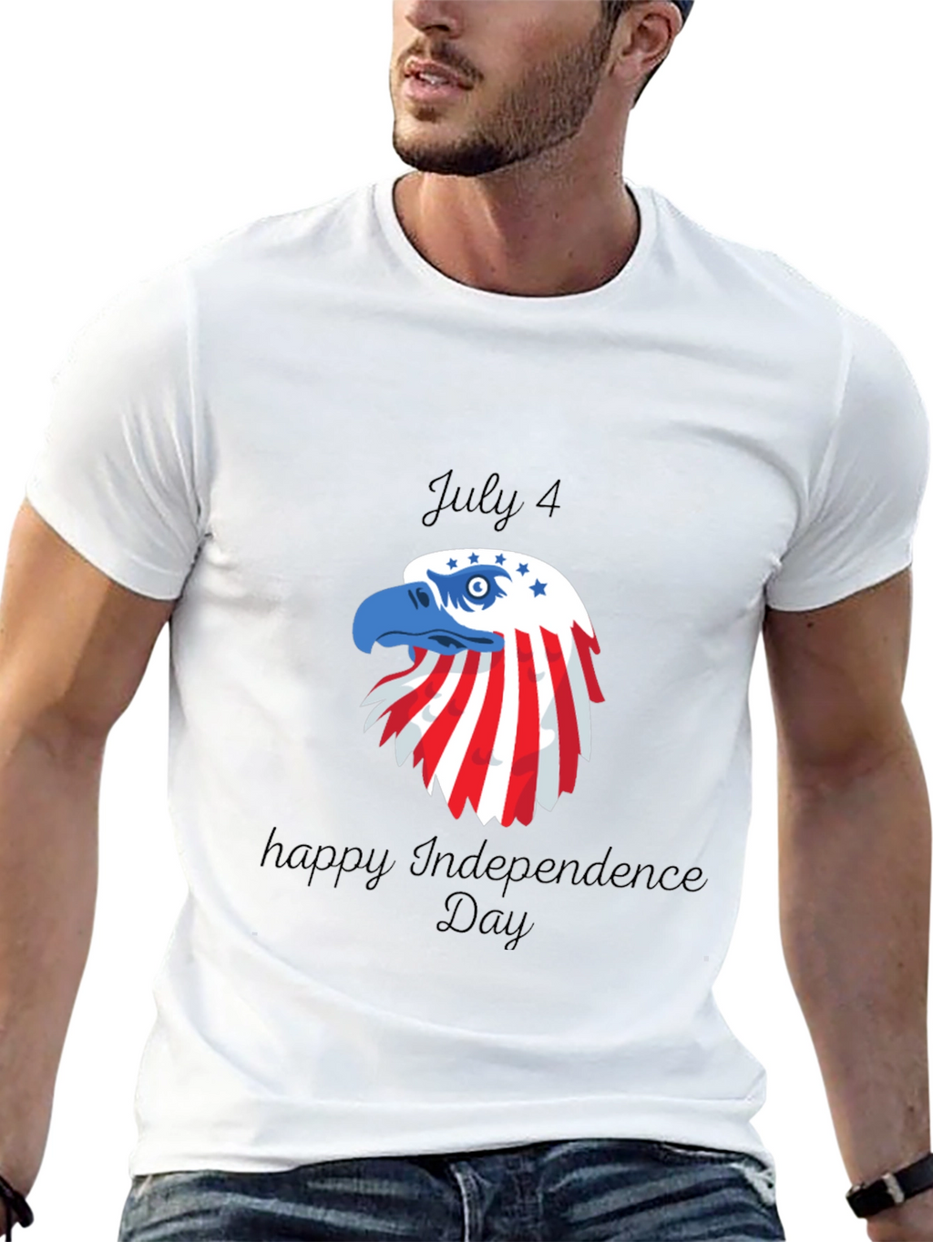 Patriotic Eagle July 4th Independence Day Tee