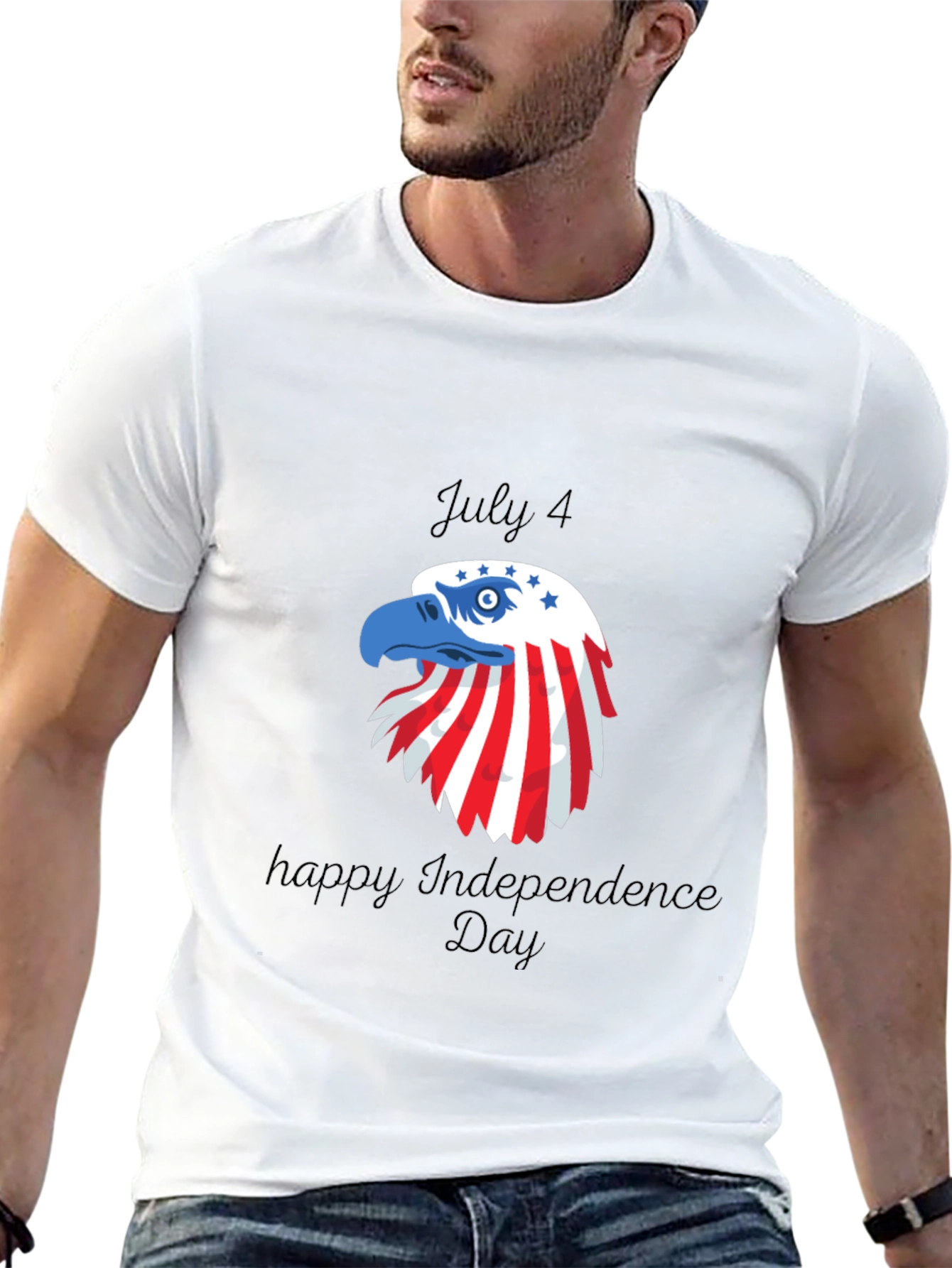Patriotic Eagle July 4th Independence Day Tee