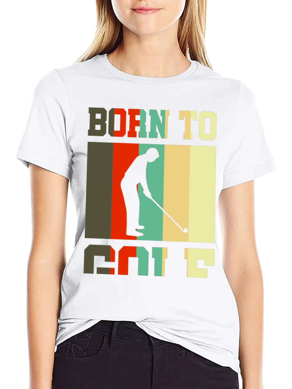 Born to Golf T-Shirt Retro Style Golfer Tee