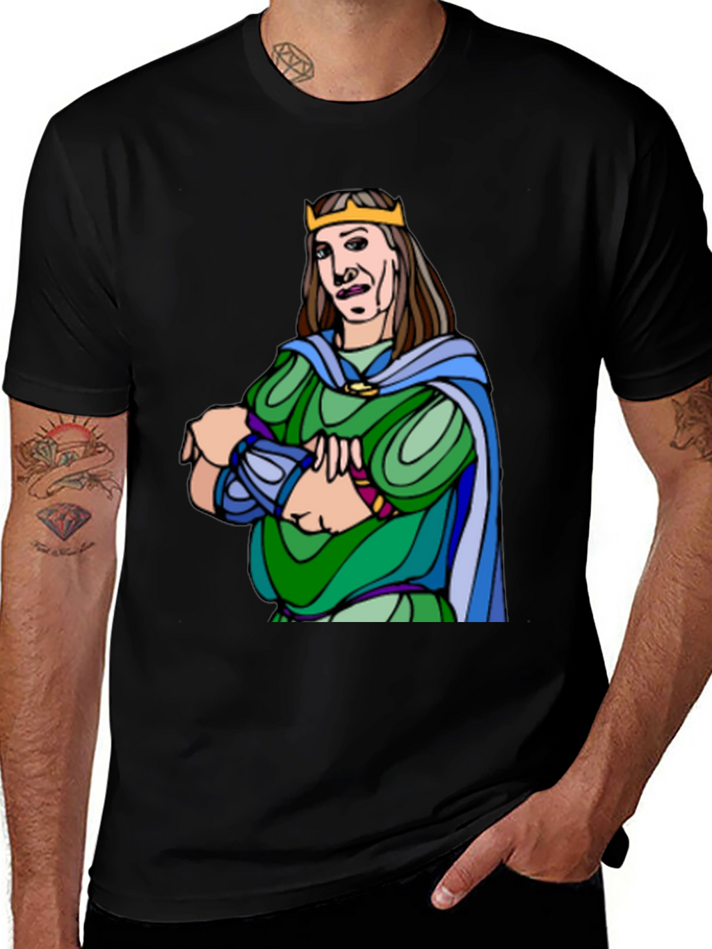 King Cartoon Graphic Tee - Black