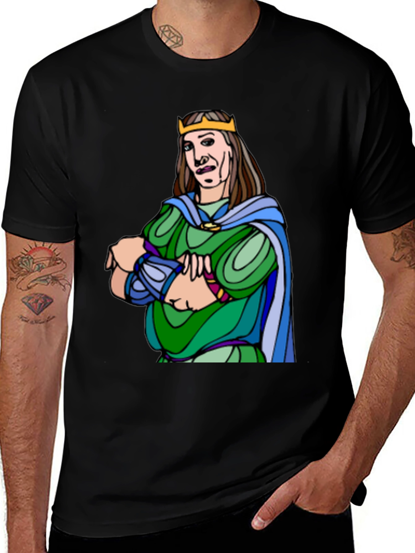 King Cartoon Graphic Tee - Black