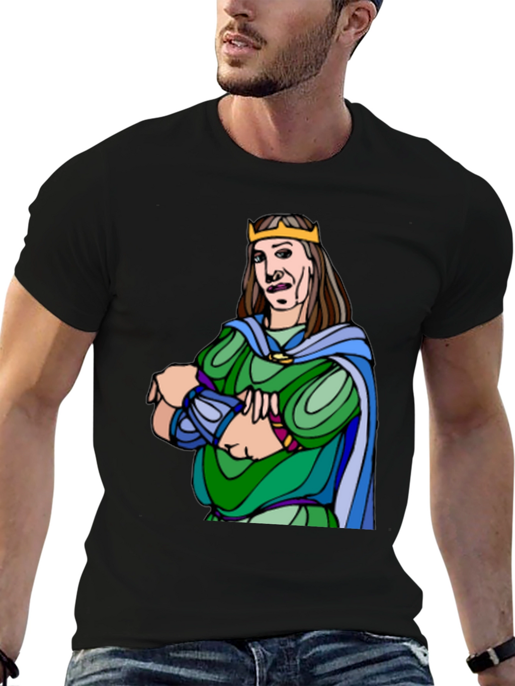 King Cartoon Graphic Tee - Black