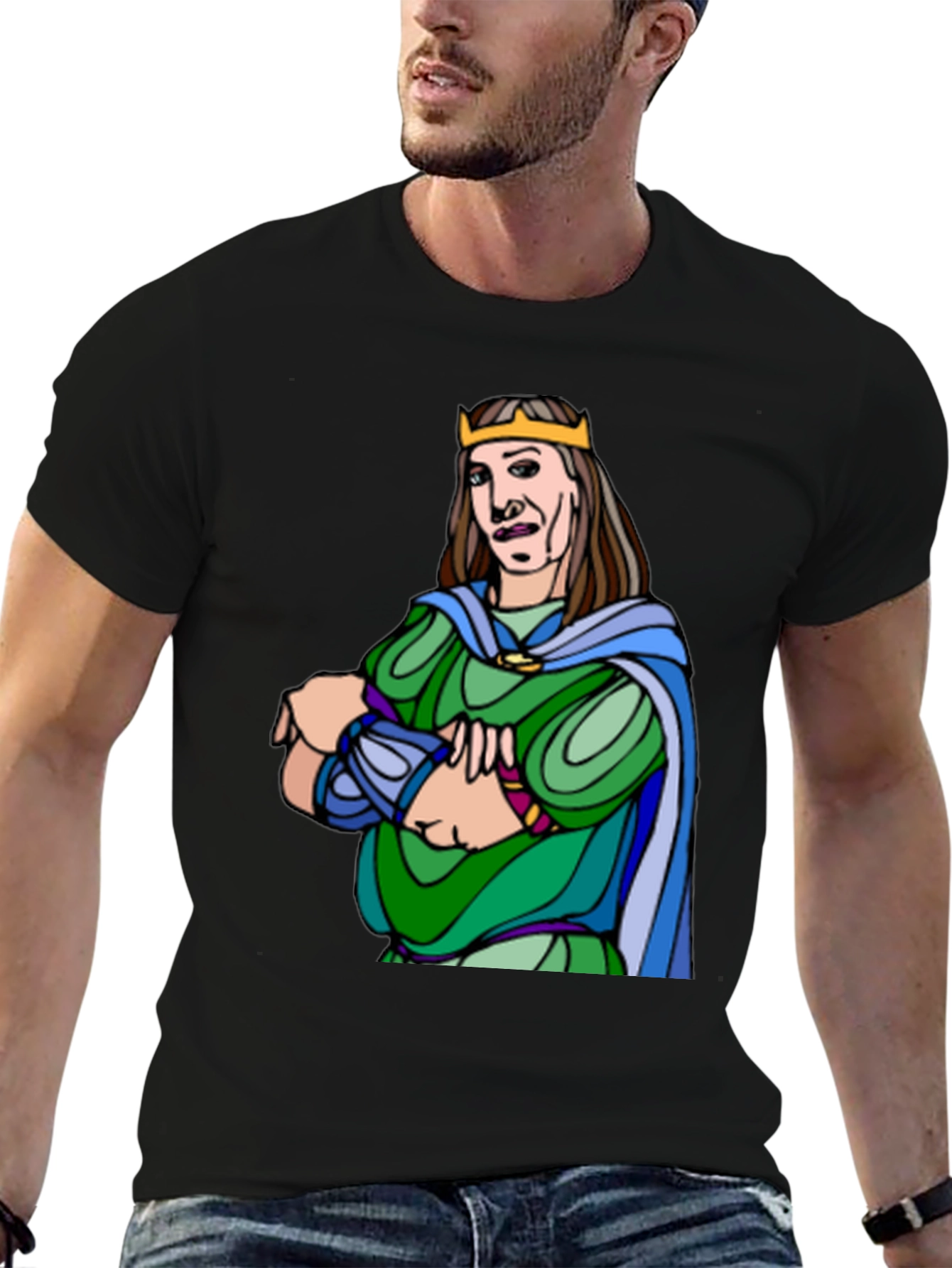 King Cartoon Graphic Tee - Black