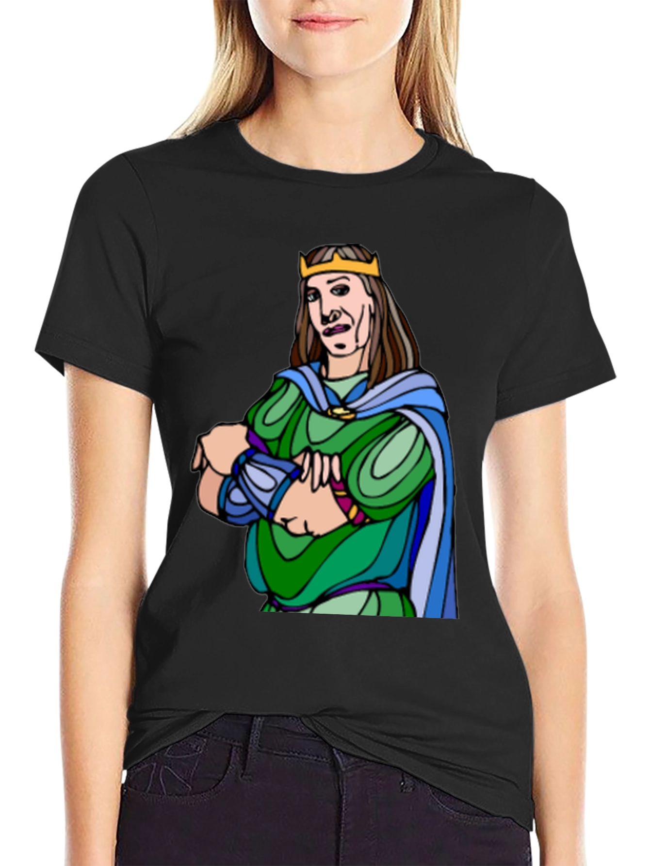 King Cartoon Graphic Tee - Black