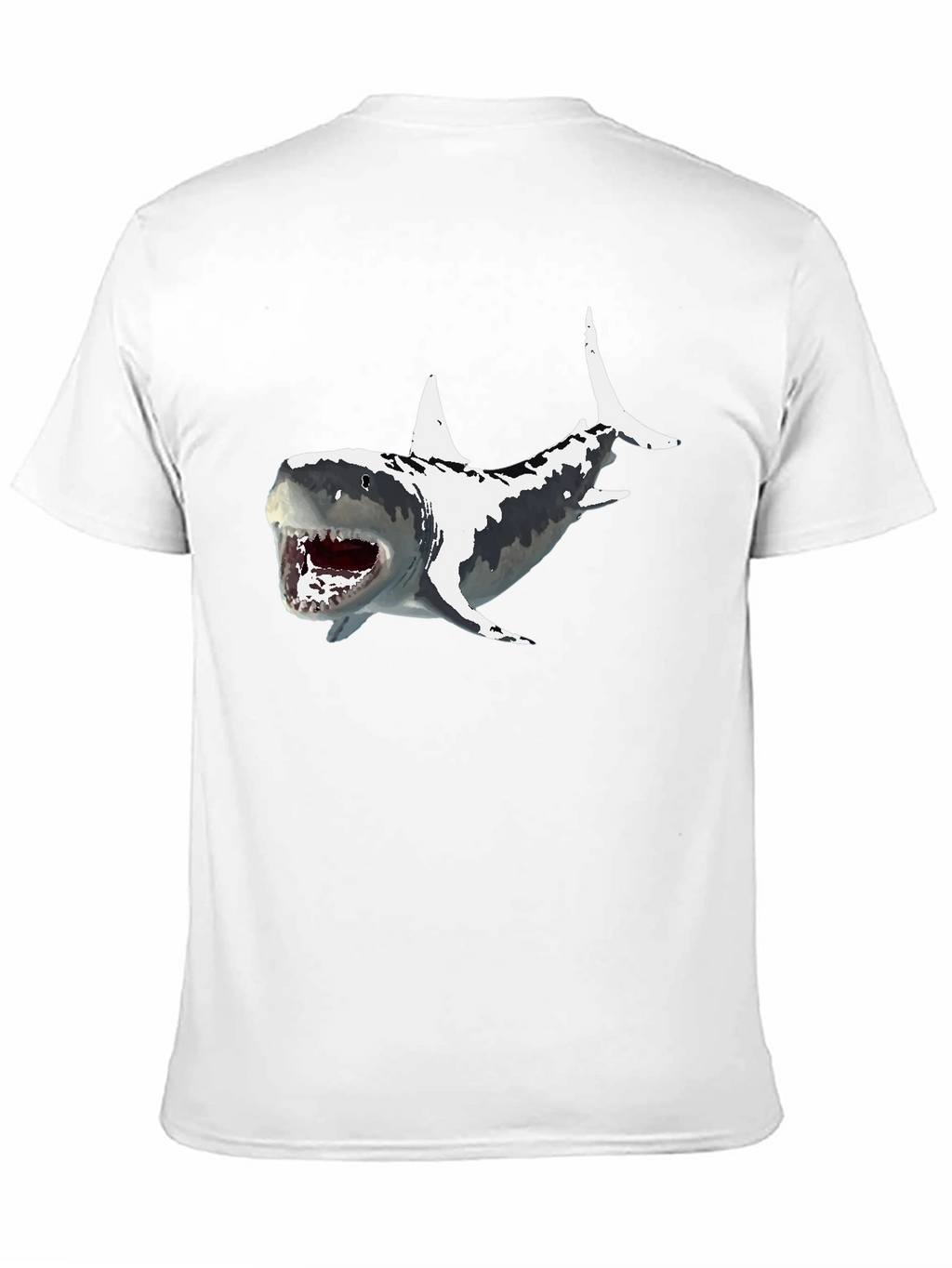 Shark Graphic Print Mens Black T-Shirt
