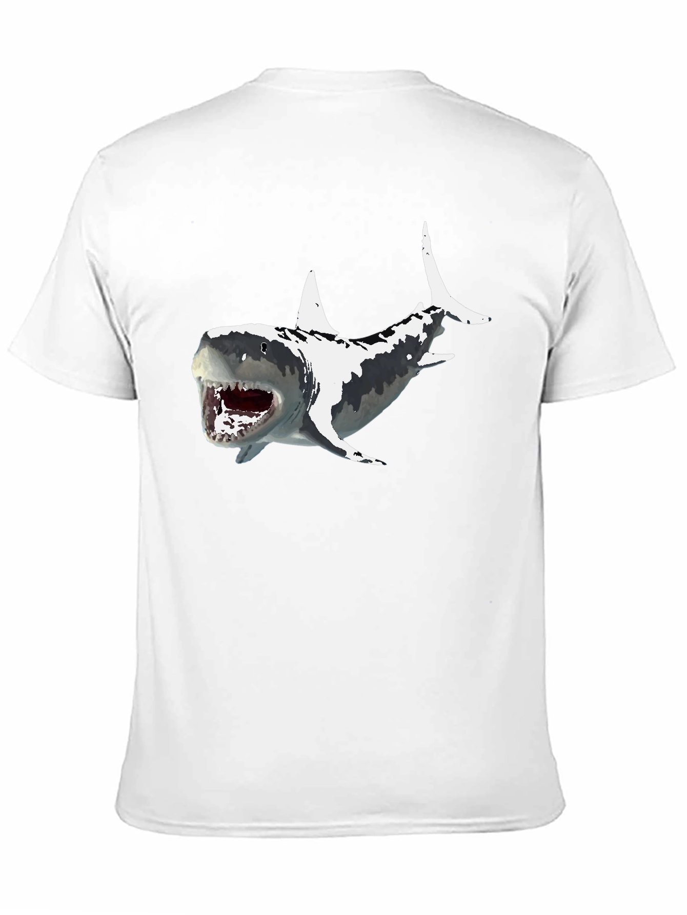 Shark Graphic Print Mens Black T-Shirt