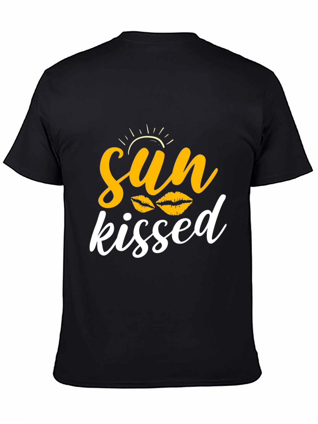 Sun Kissed Graphic Tee - Casual Black T-Shirt