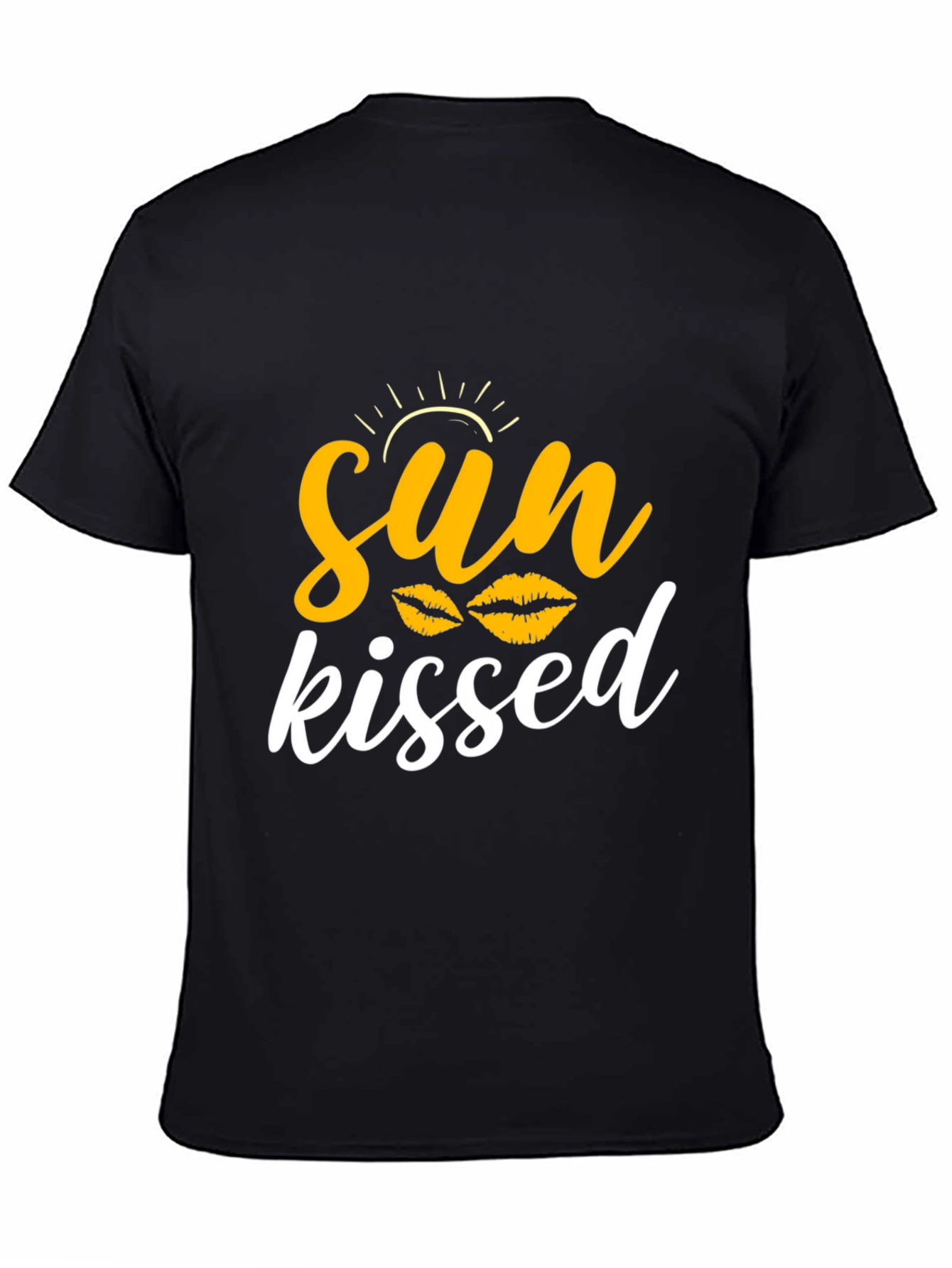 Sun Kissed Graphic Tee - Casual Black T-Shirt