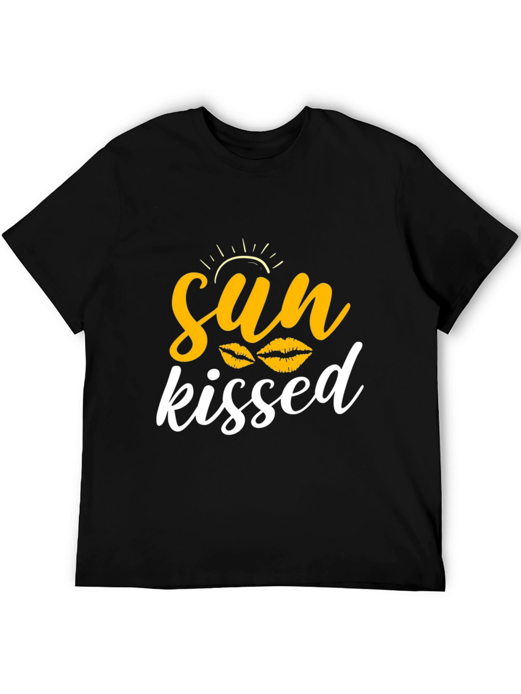 Sun Kissed Graphic Tee - Casual Black T-Shirt