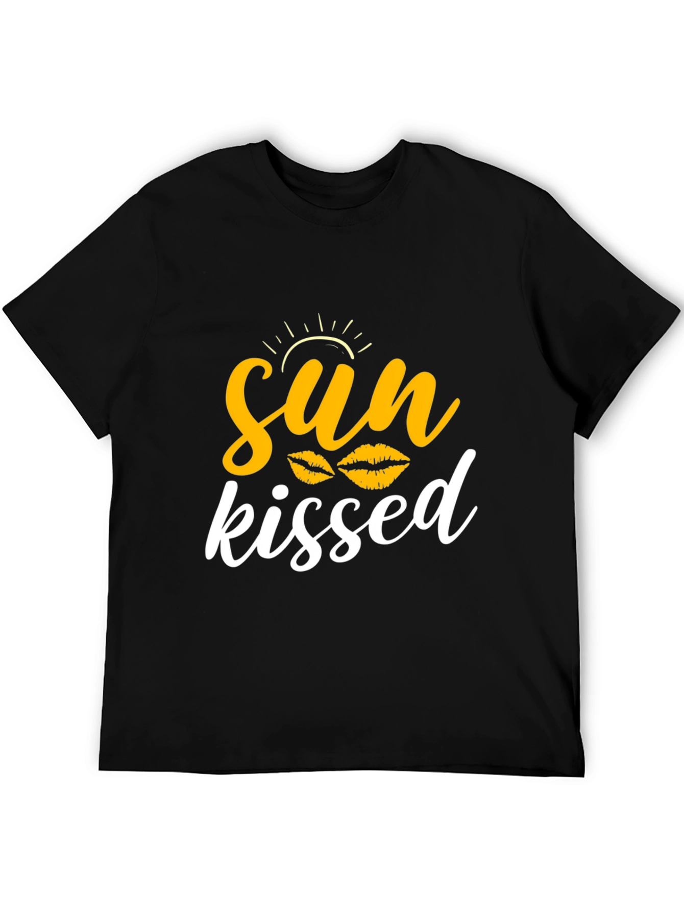 Sun Kissed Graphic Tee - Casual Black T-Shirt