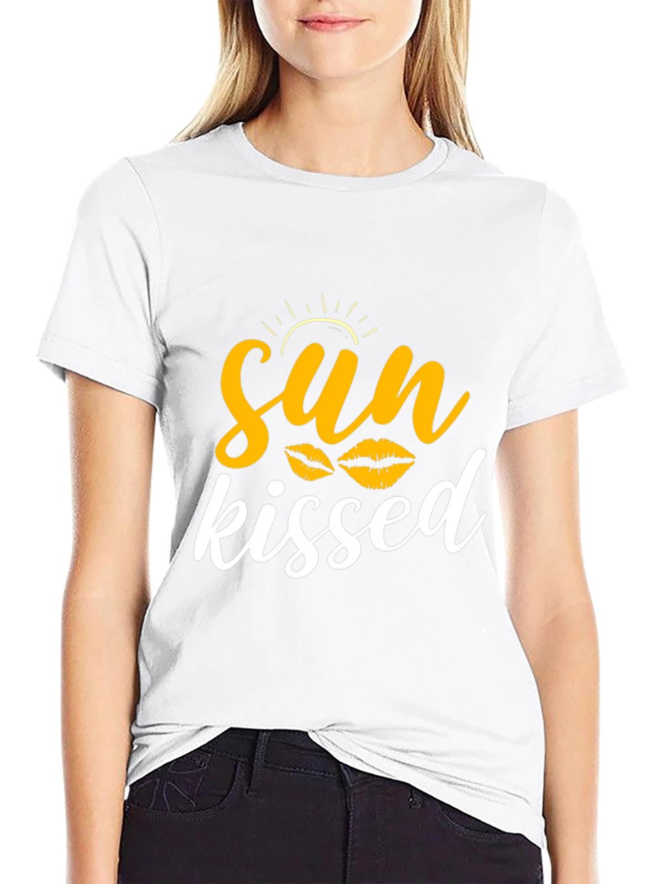 Sun Kissed Graphic Tee - Casual Black T-Shirt
