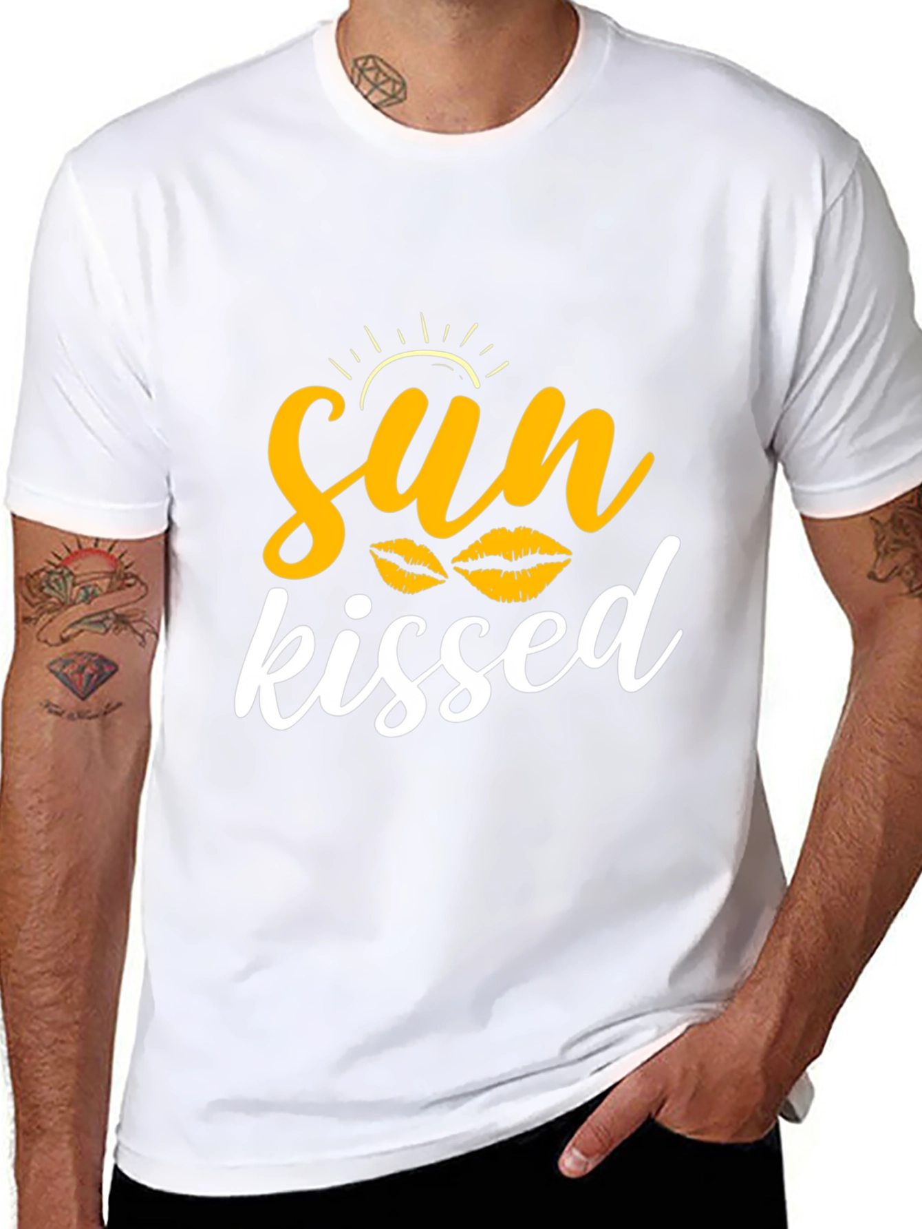 Sun Kissed Graphic Tee - Casual Black T-Shirt