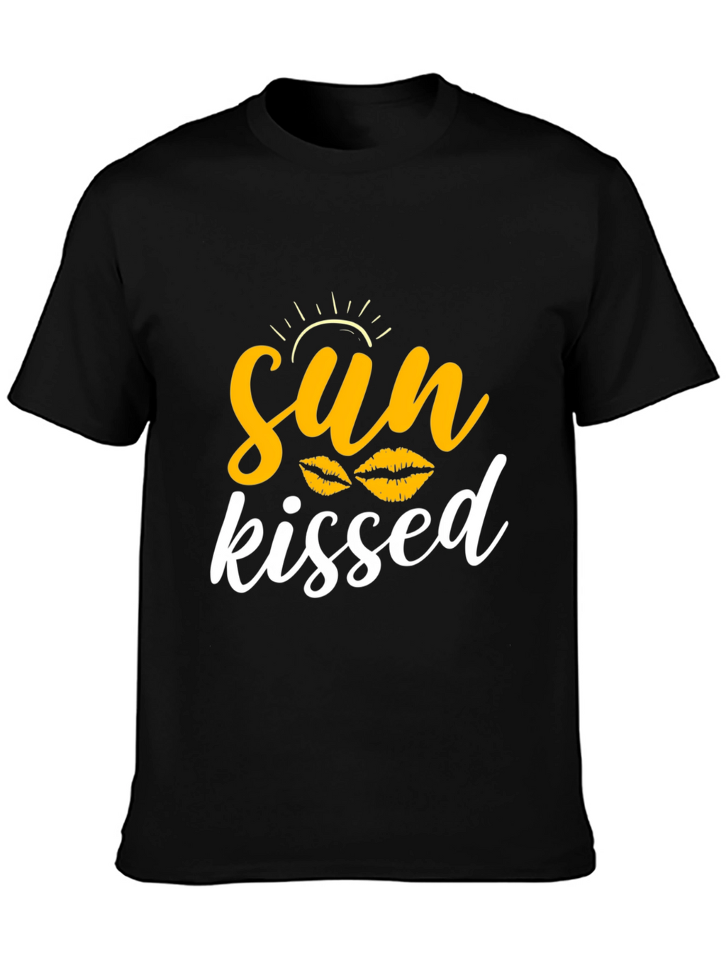 Sun Kissed Graphic Tee - Casual Black T-Shirt