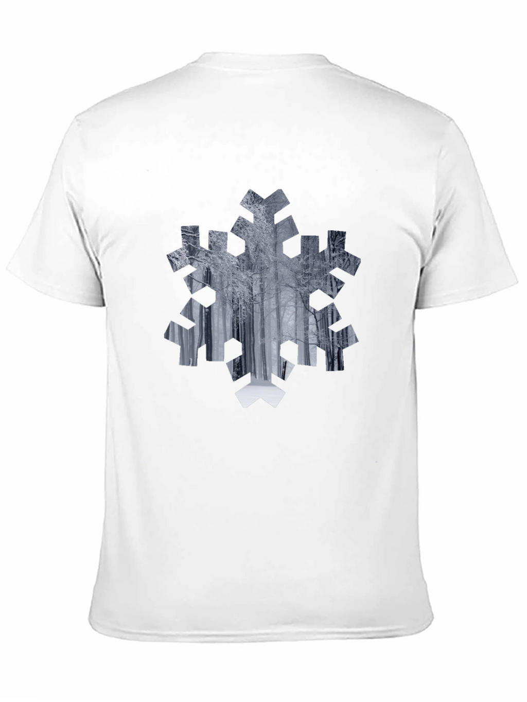 Snowflake Forest Graphic Tee - Black