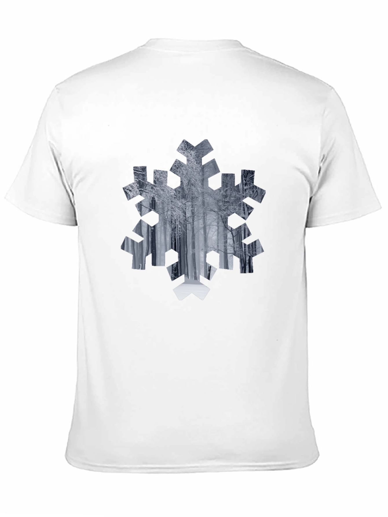 Snowflake Forest Graphic Tee - Black