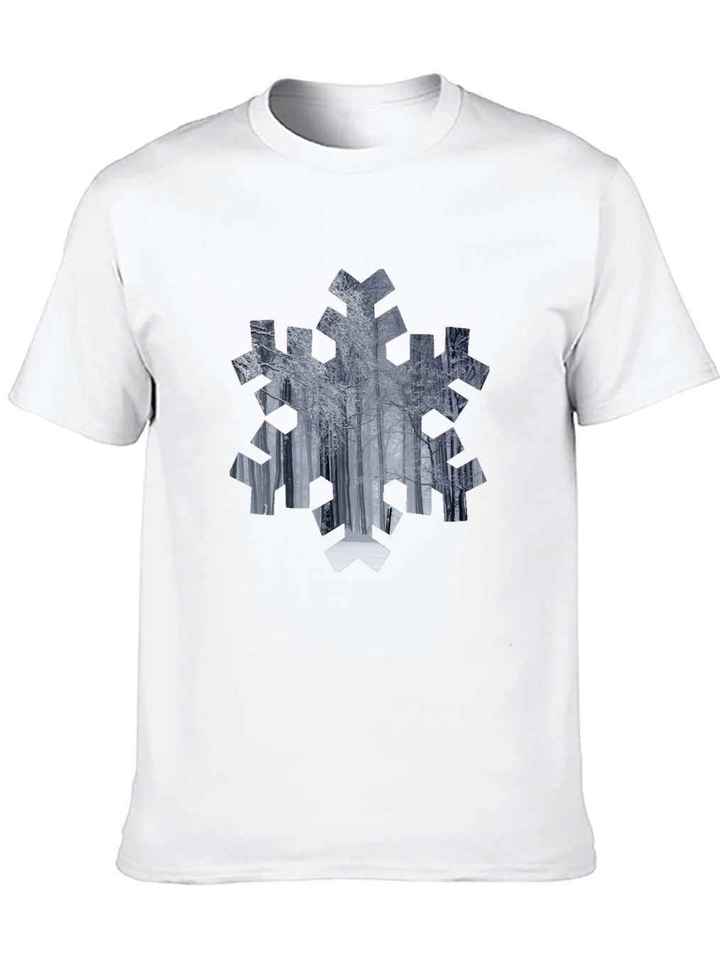 Snowflake Forest Graphic Tee - Black
