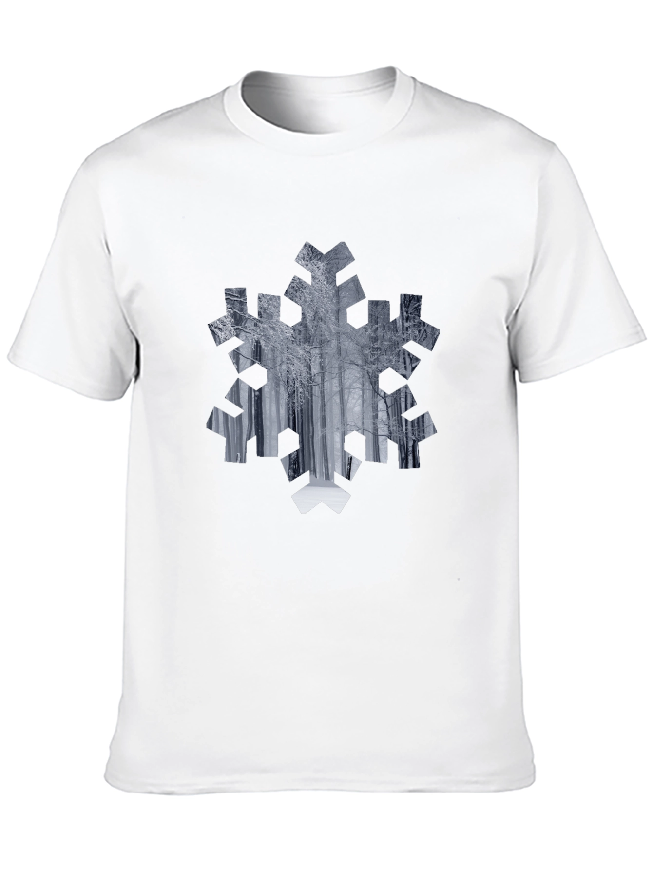 Snowflake Forest Graphic Tee - Black