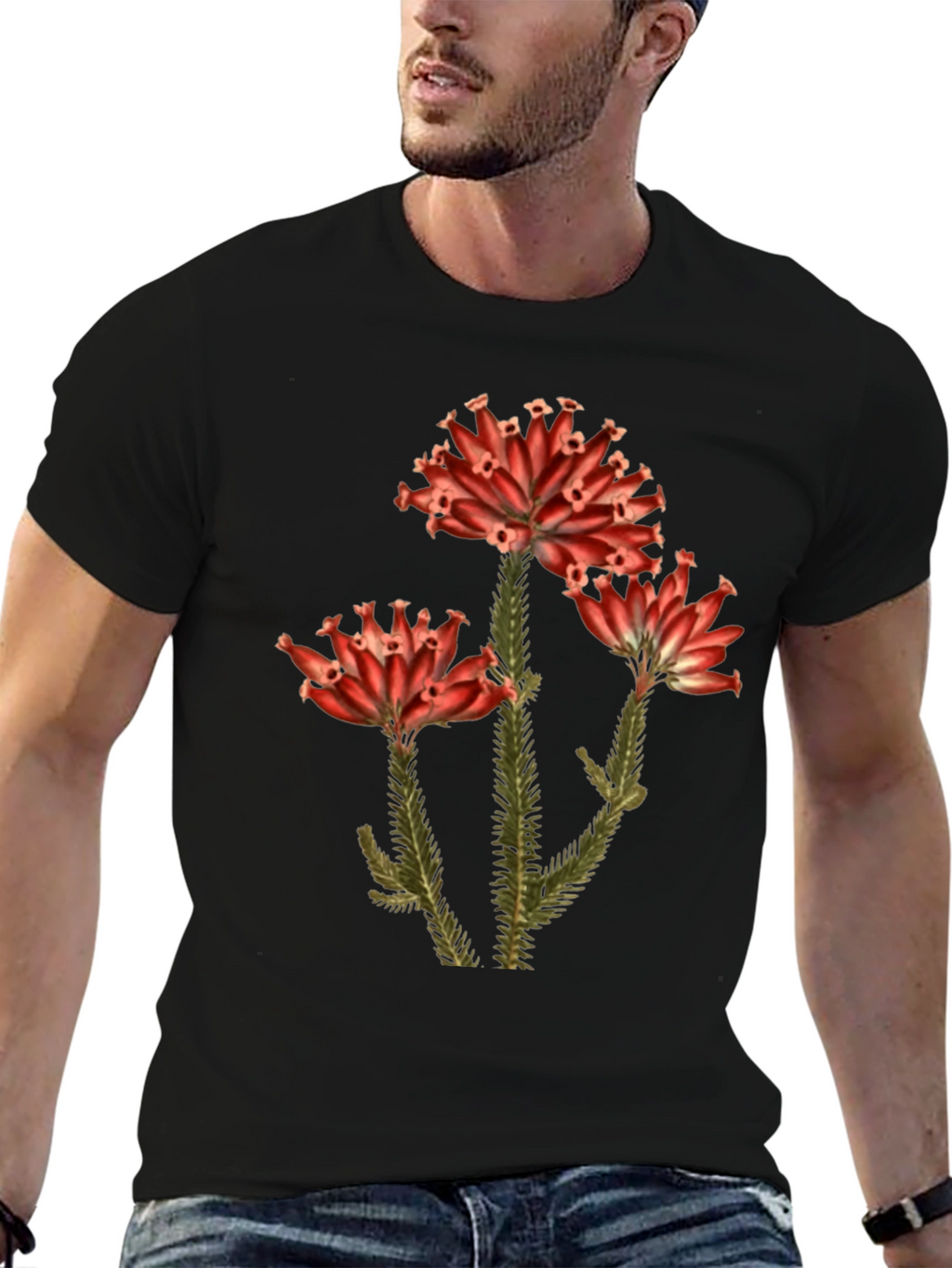 Botanical Print Tee - Unique Floral Design