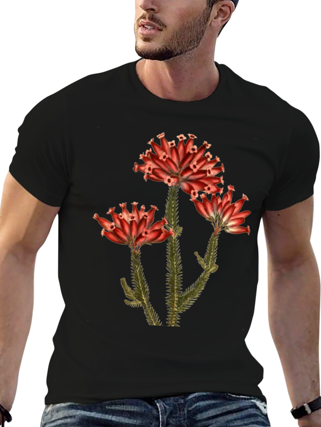 Botanical Print Tee - Unique Floral Design