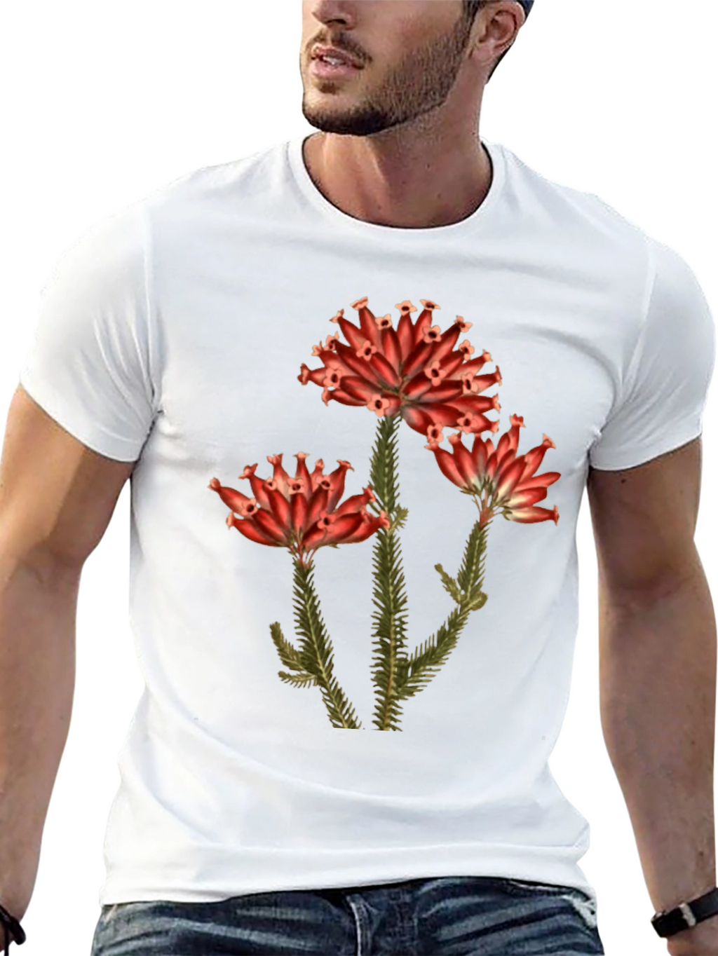 Botanical Print Tee - Unique Floral Design