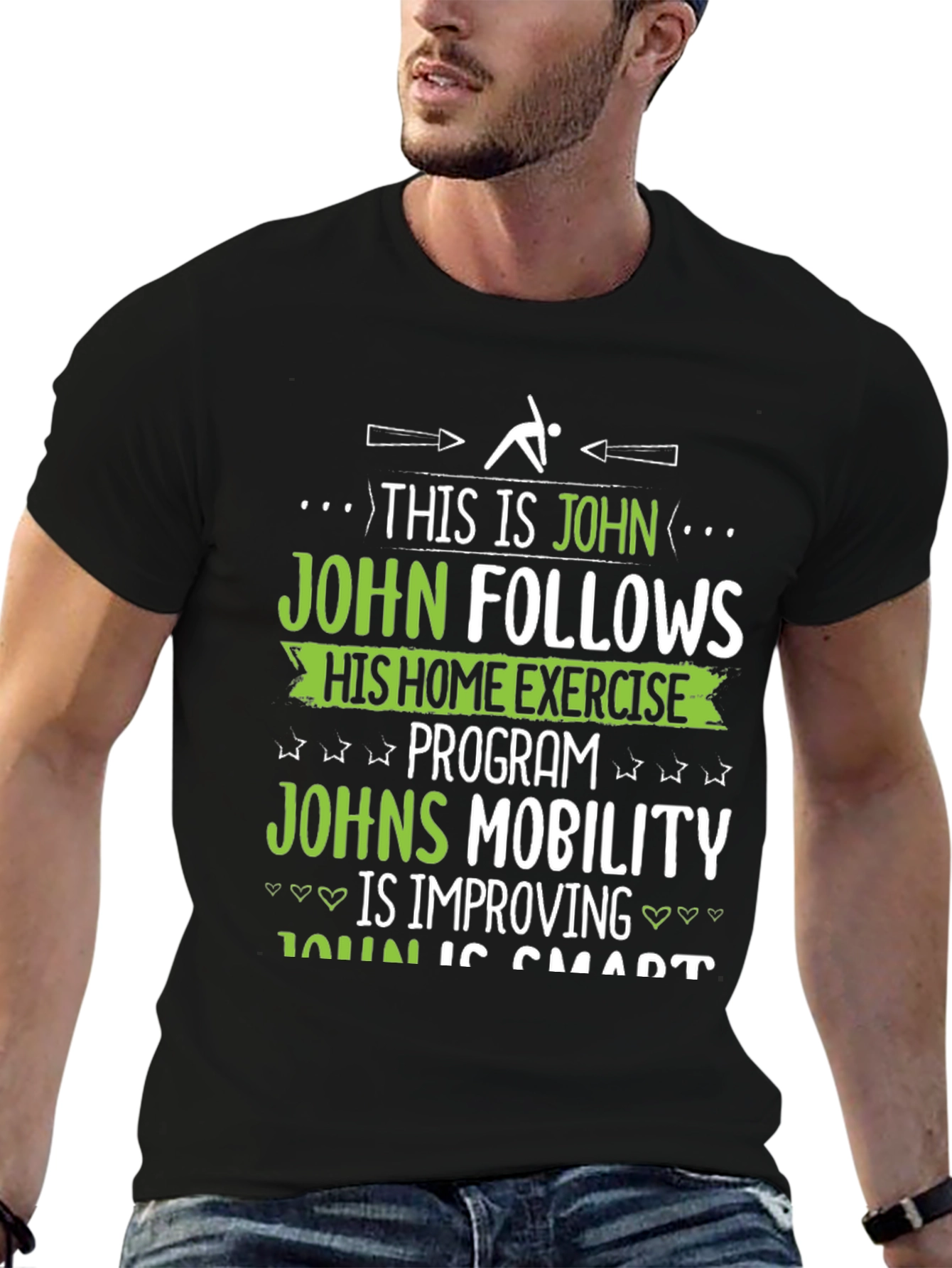 Johns Home Exercise T-Shirt - Funny Fitness Gift