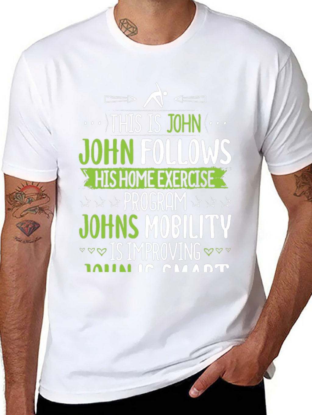 Johns Home Exercise T-Shirt - Funny Fitness Gift