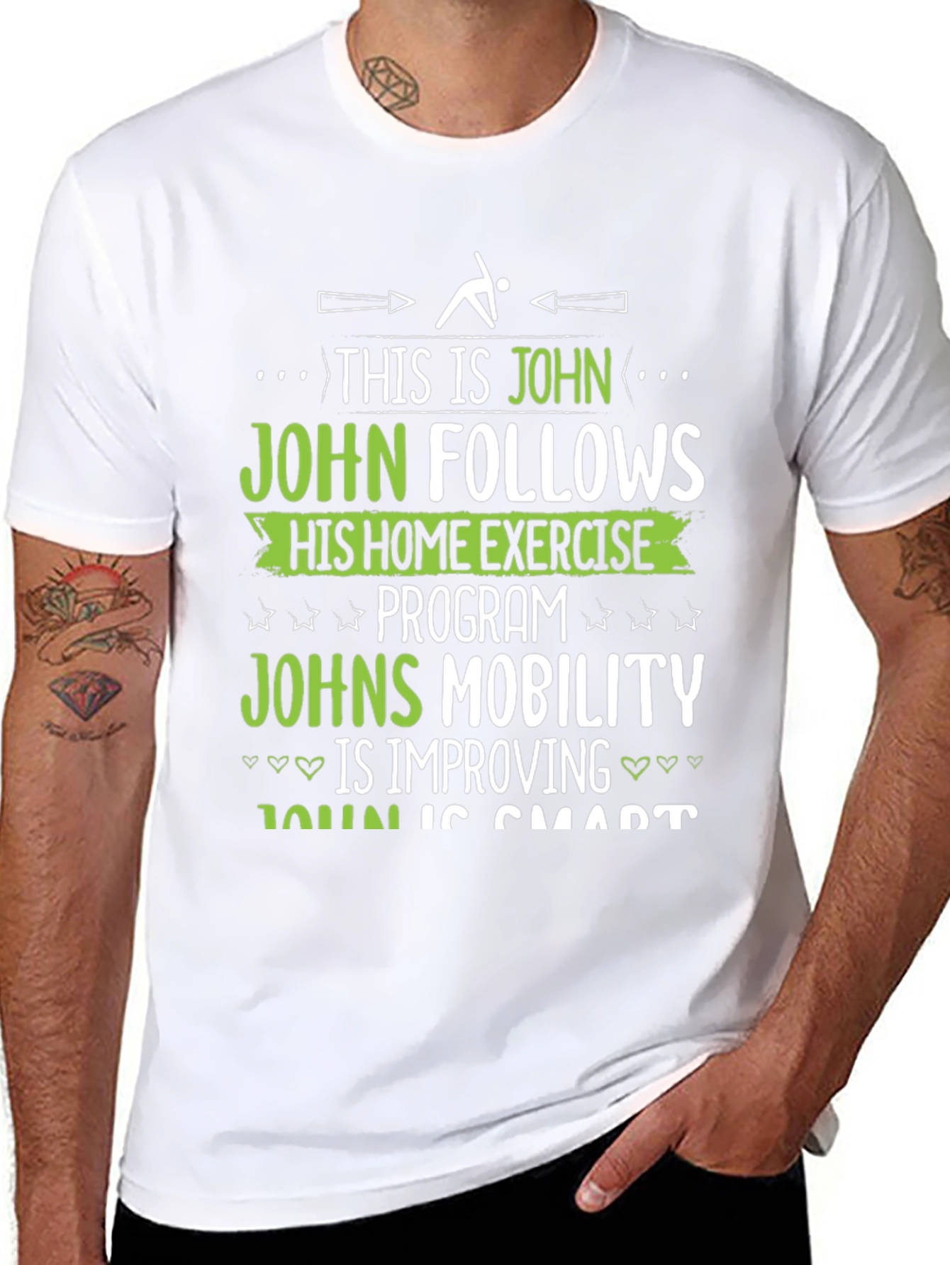 Johns Home Exercise T-Shirt - Funny Fitness Gift