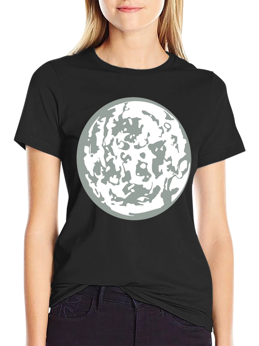 Lunar Graphic Tee - Stylish Moon Design T-Shirt