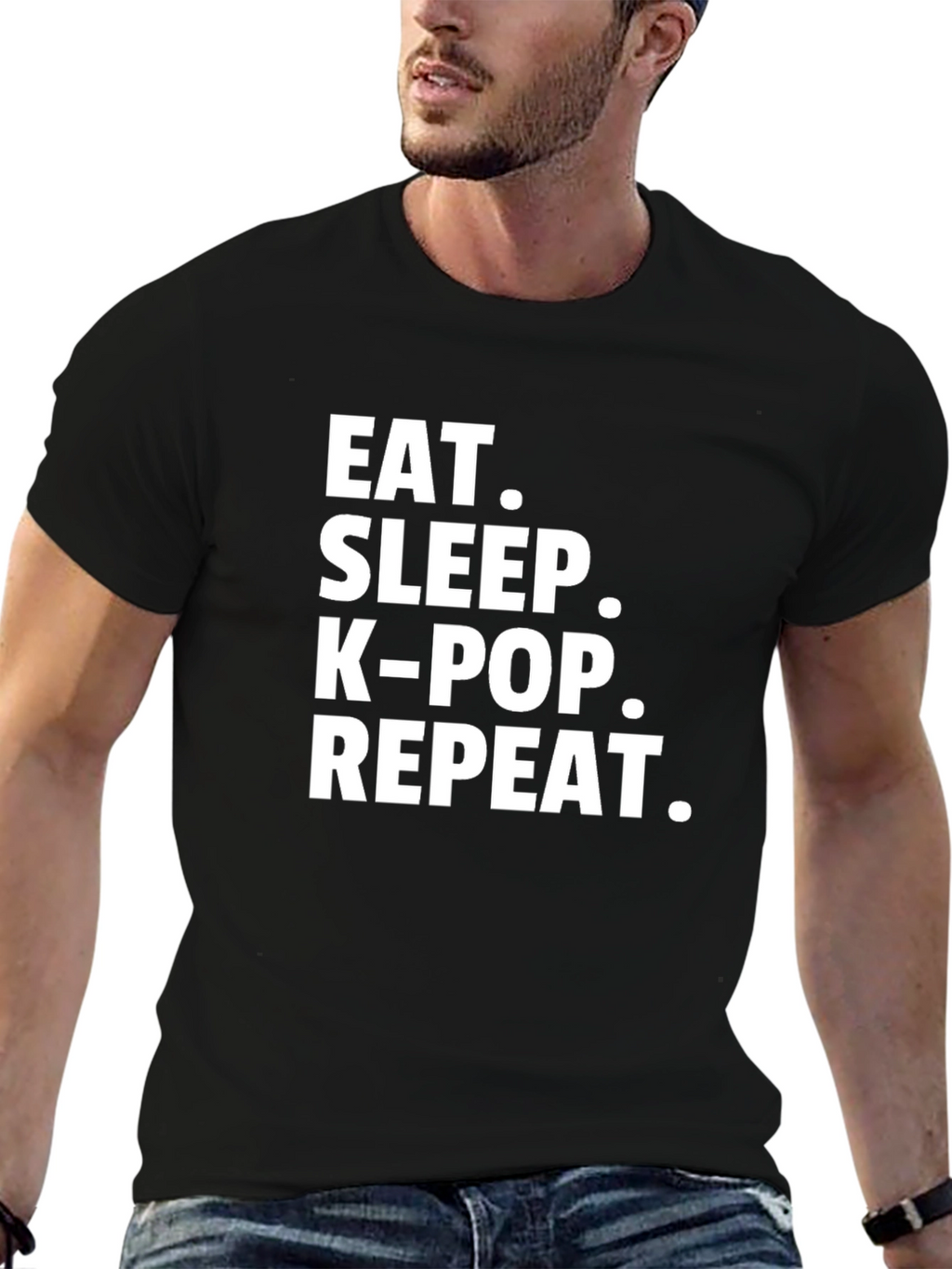 Eat Sleep K-Pop Repeat T-Shirt - Stylish Graphic Tee