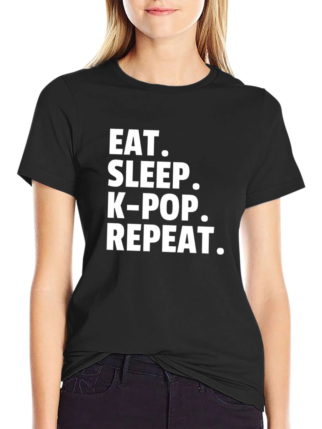 Eat Sleep K-Pop Repeat T-Shirt - Stylish Graphic Tee