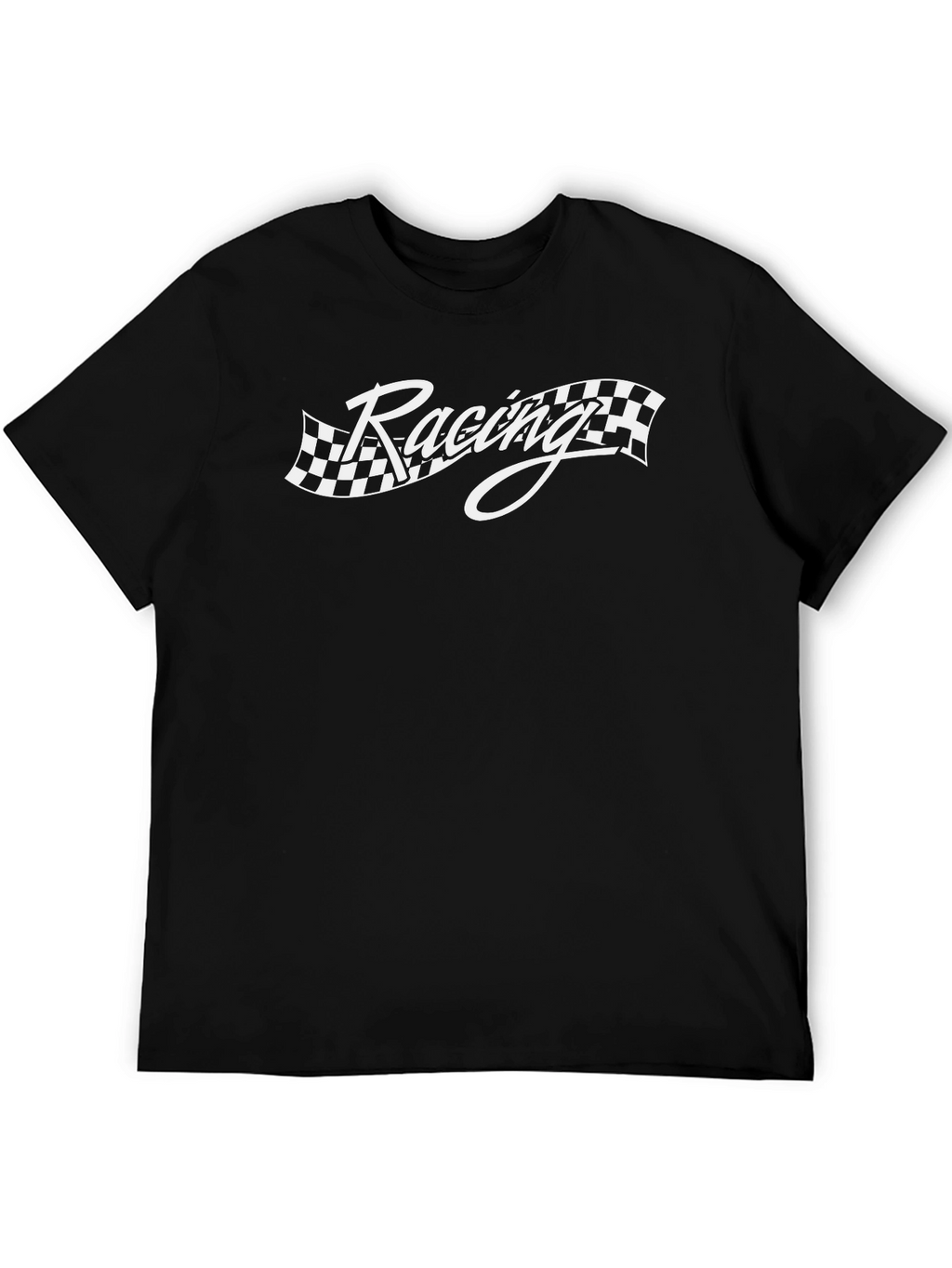 Racing Checkered Flag Graphic T-Shirt