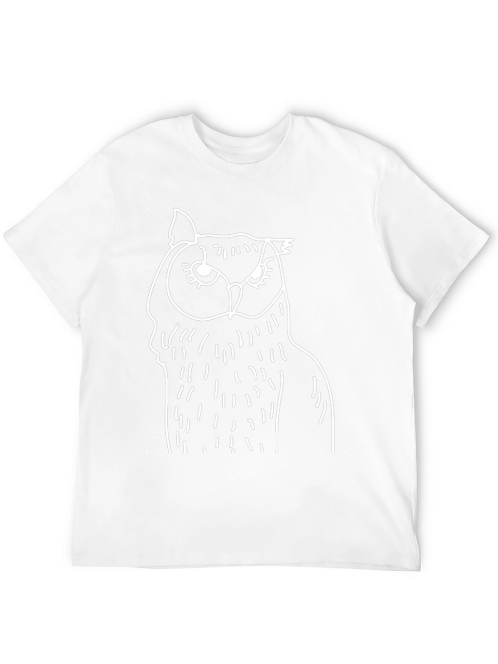 Owl Graphic Print Black Tee