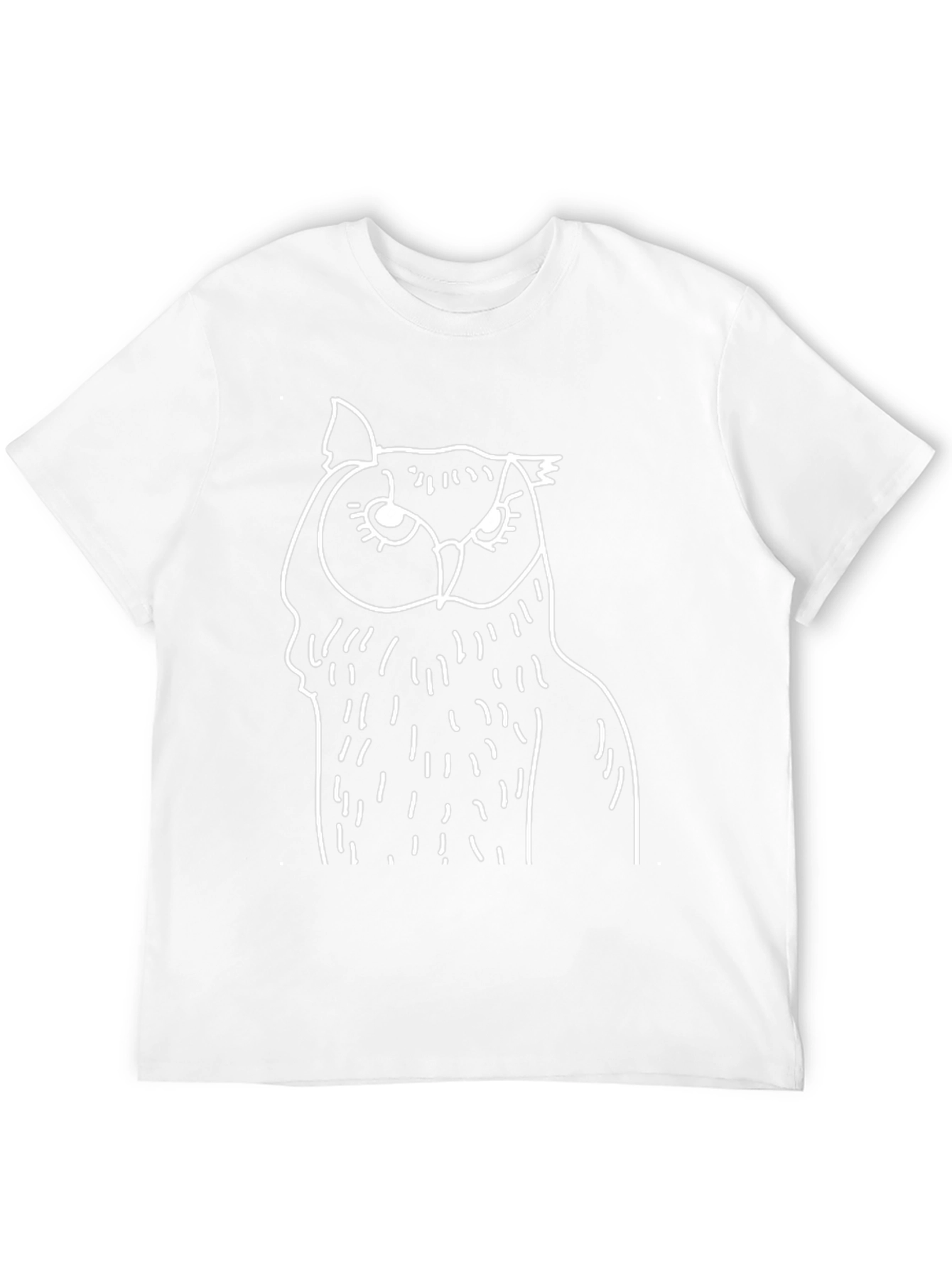 Owl Graphic Print Black Tee