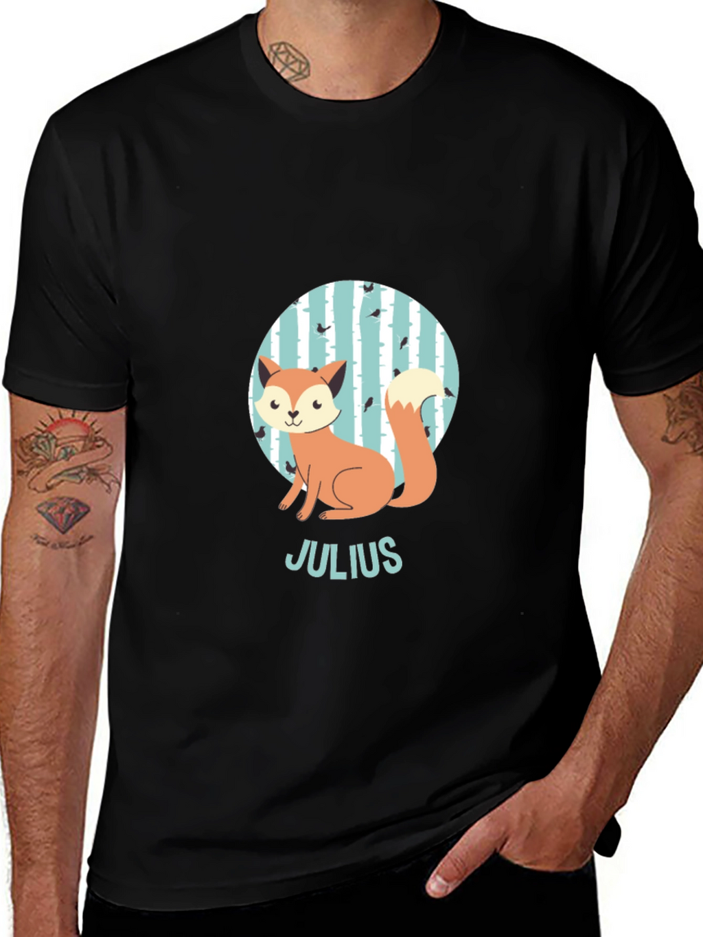 Cute Fox Julius Kids Personalized T-Shirt