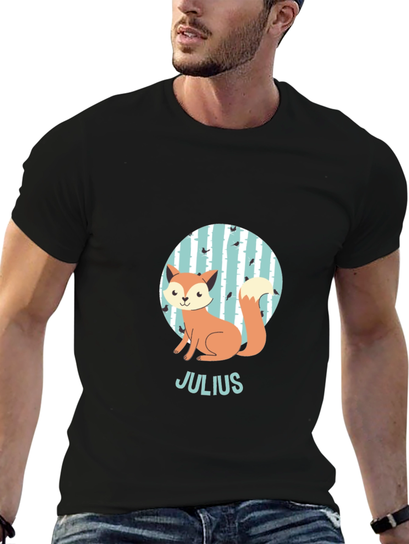 Cute Fox Julius Kids Personalized T-Shirt