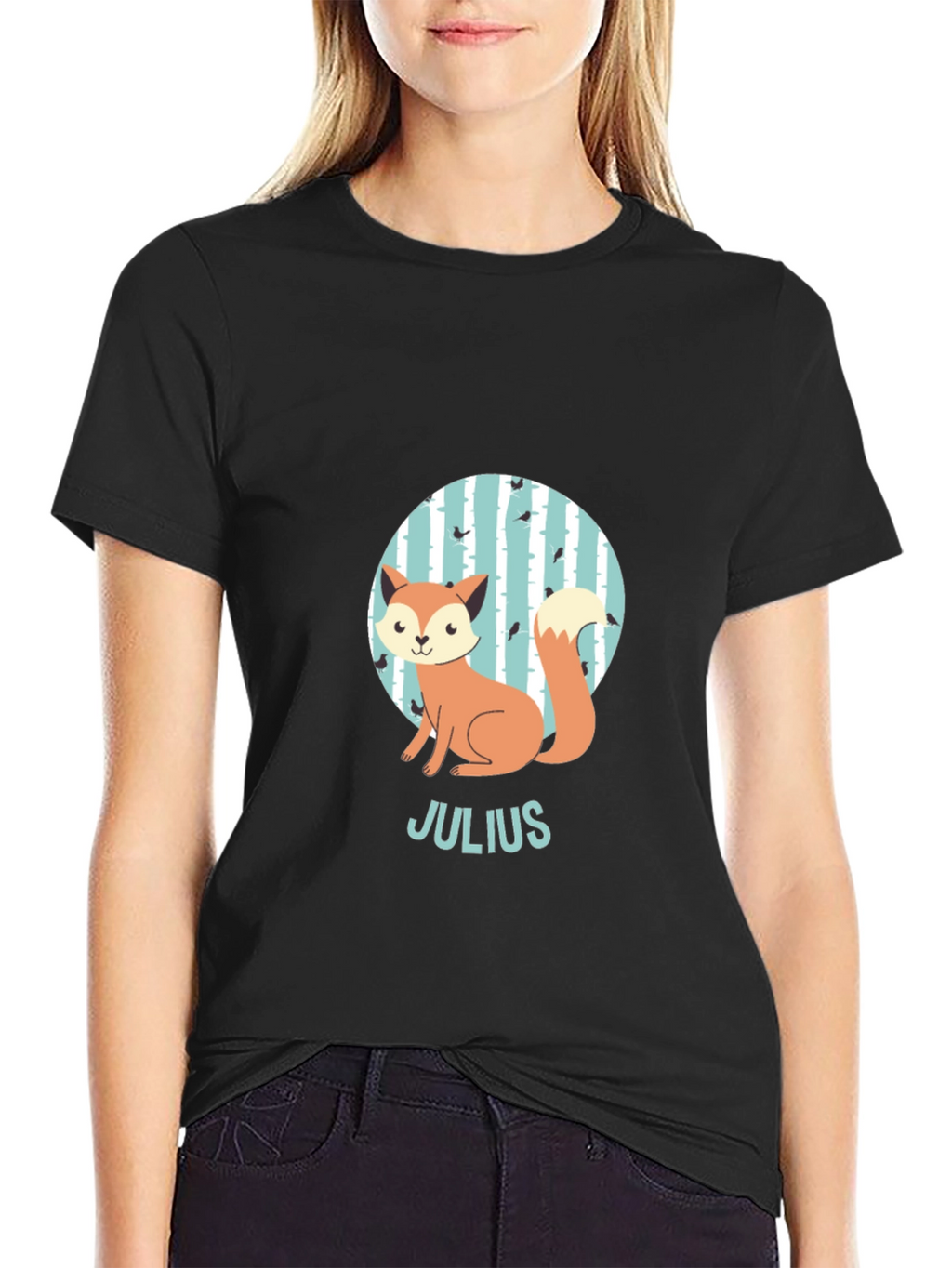 Cute Fox Julius Kids Personalized T-Shirt