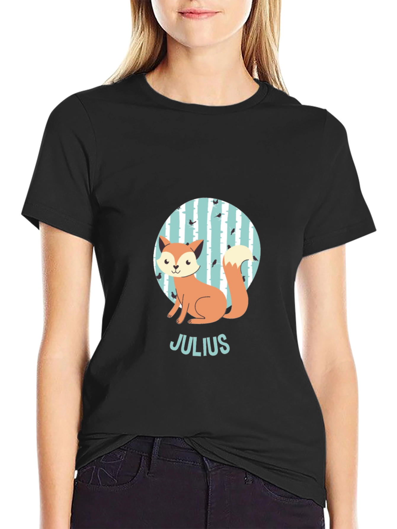 Cute Fox Julius Kids Personalized T-Shirt