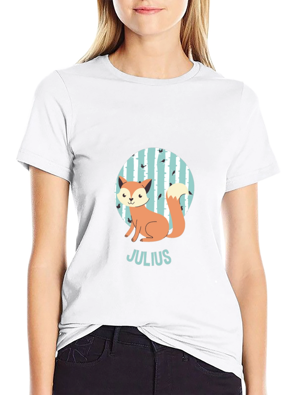 Cute Fox Julius Kids Personalized T-Shirt