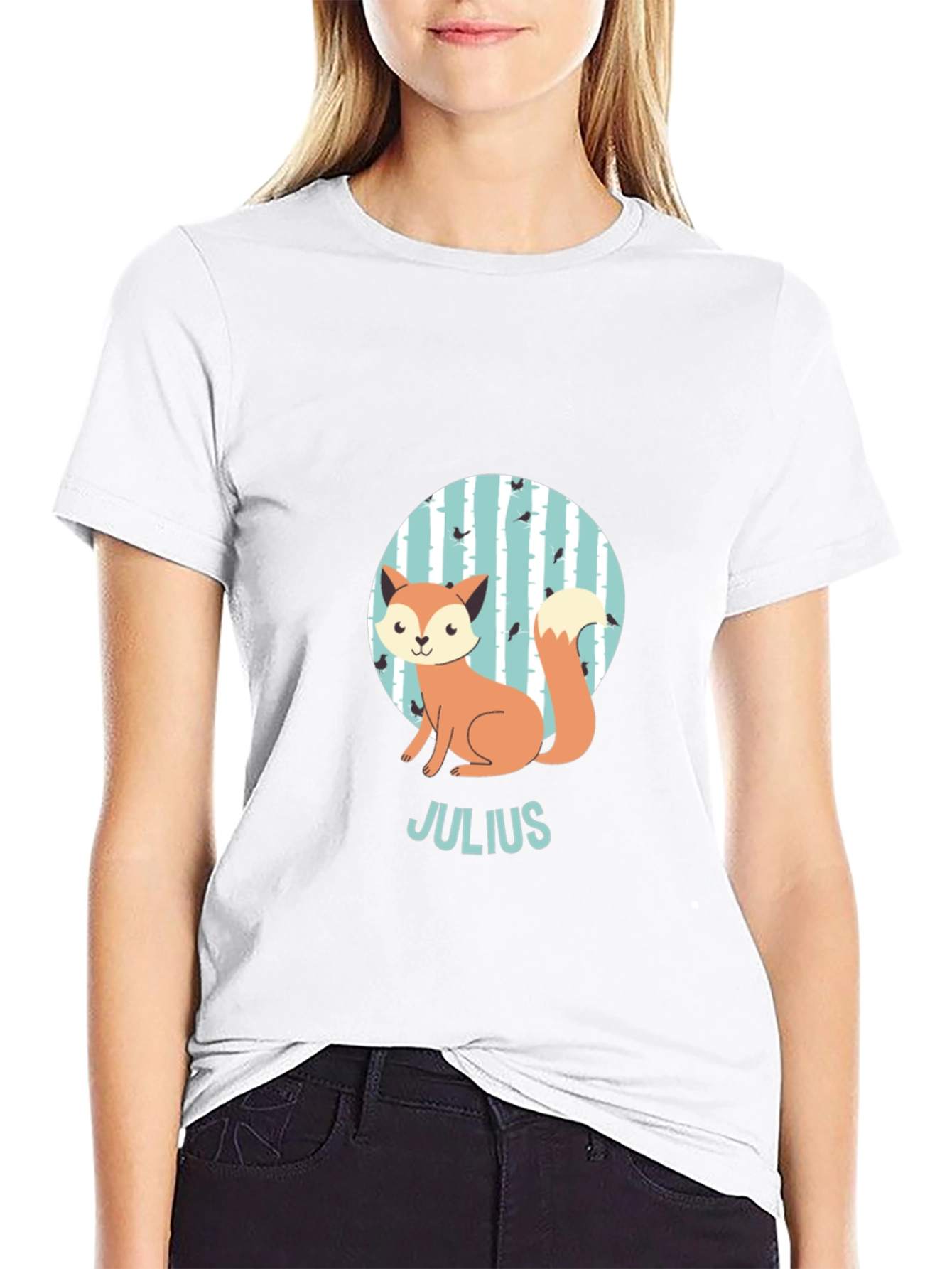 Cute Fox Julius Kids Personalized T-Shirt