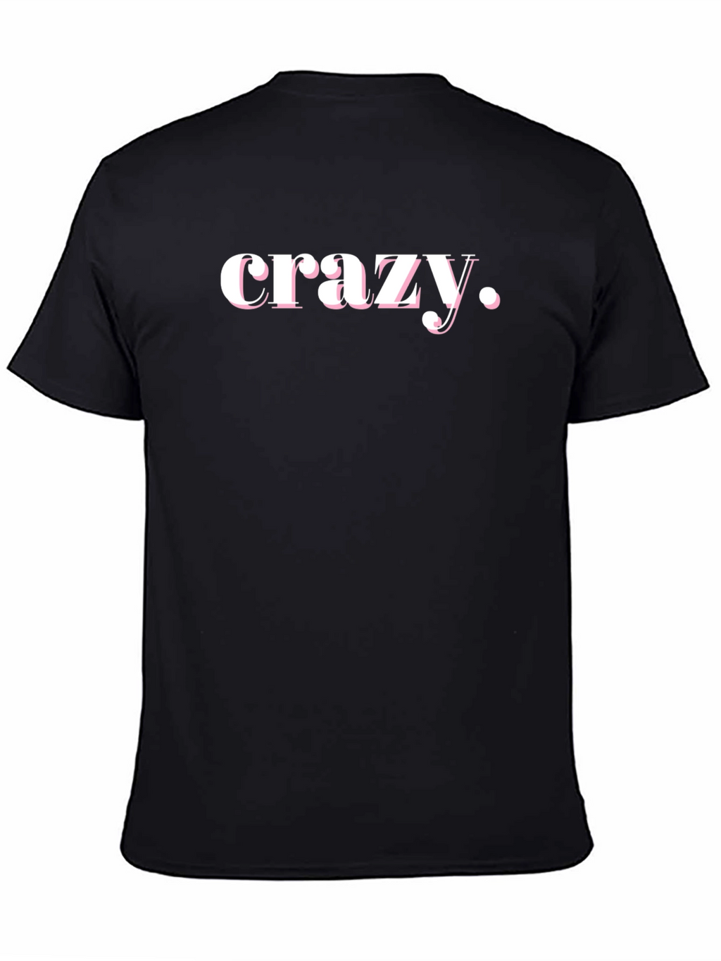 Crazy Graphic Tee - Black Cotton T-Shirt