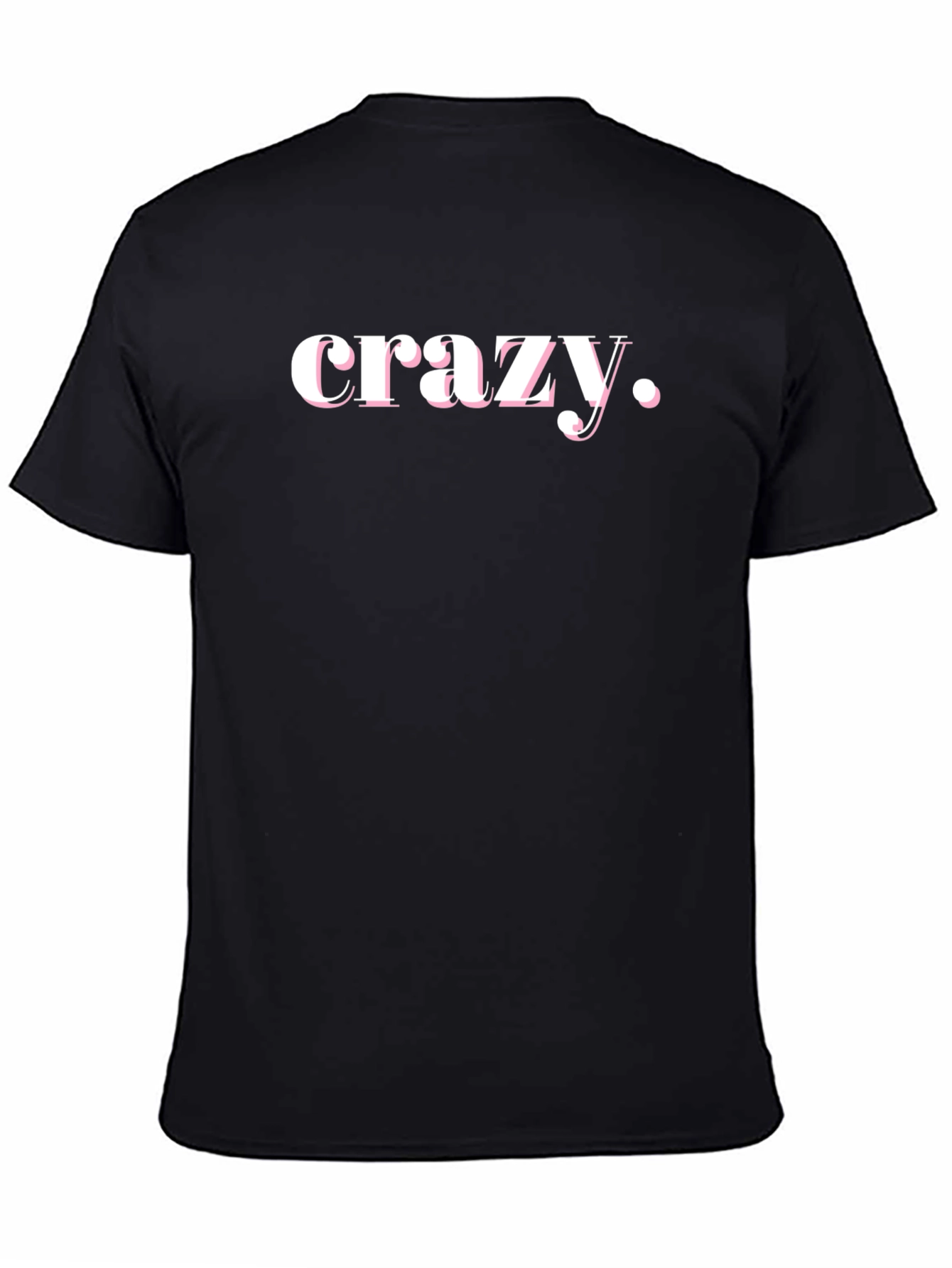 Crazy Graphic Tee - Black Cotton T-Shirt